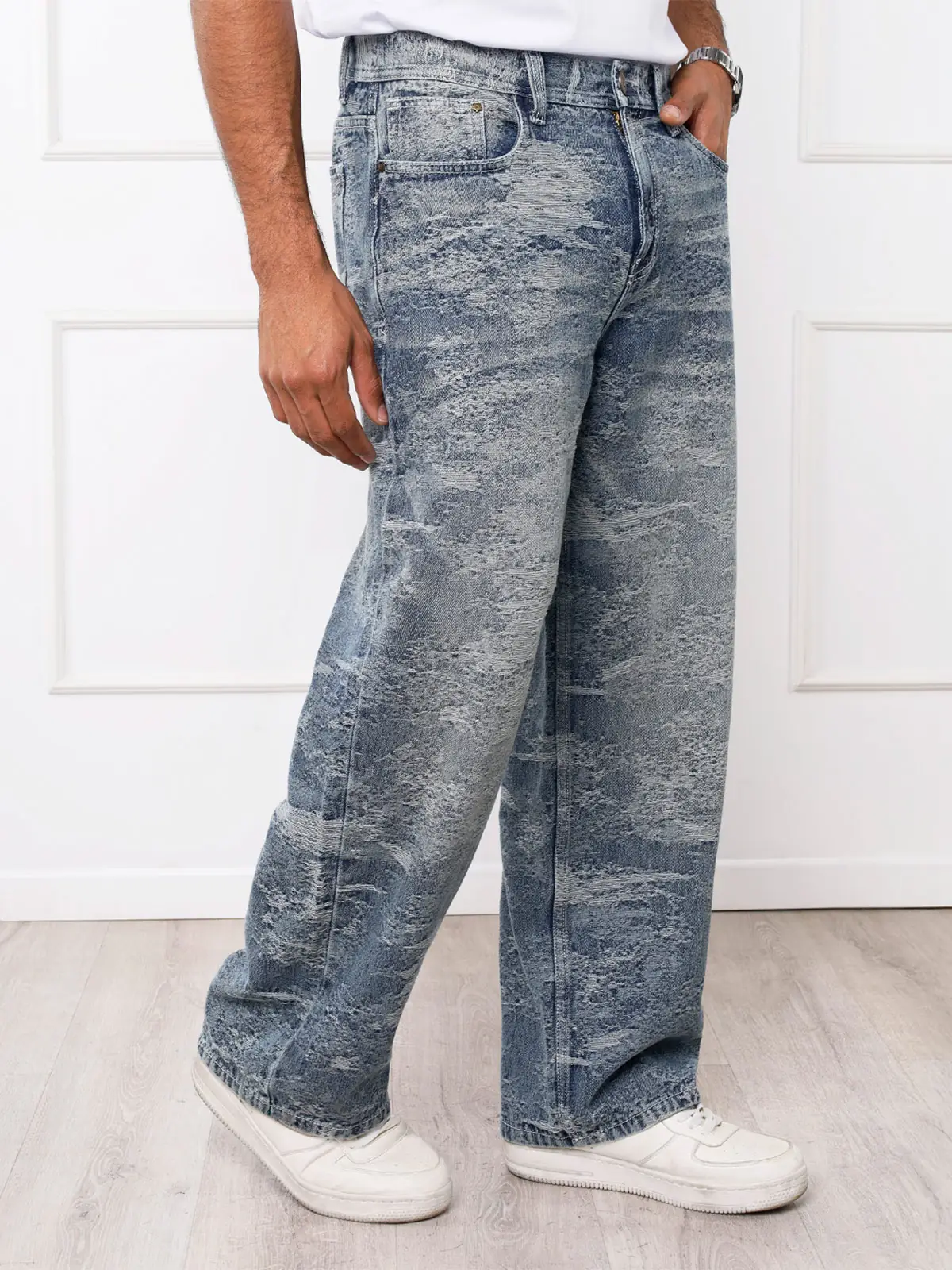 JEANS ALGODÓN BAGGY HOMBRE KANSAS CELESTE - 3
