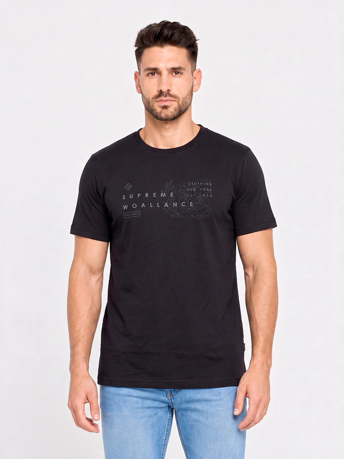 POLO MANGA CORTA ALGODÓN HOMBRE WOALLANCE CLÁSICO - 1