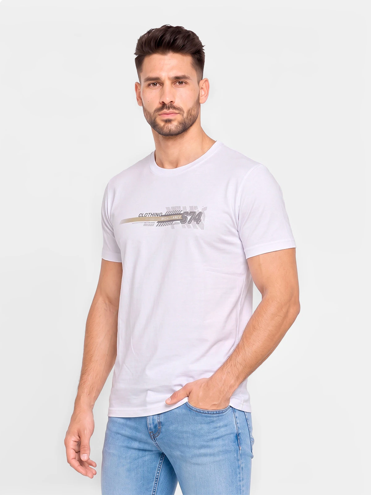 POLO MANGA CORTA ALGODÓN HOMBRE WOALLANCE CLÁSICO - 4