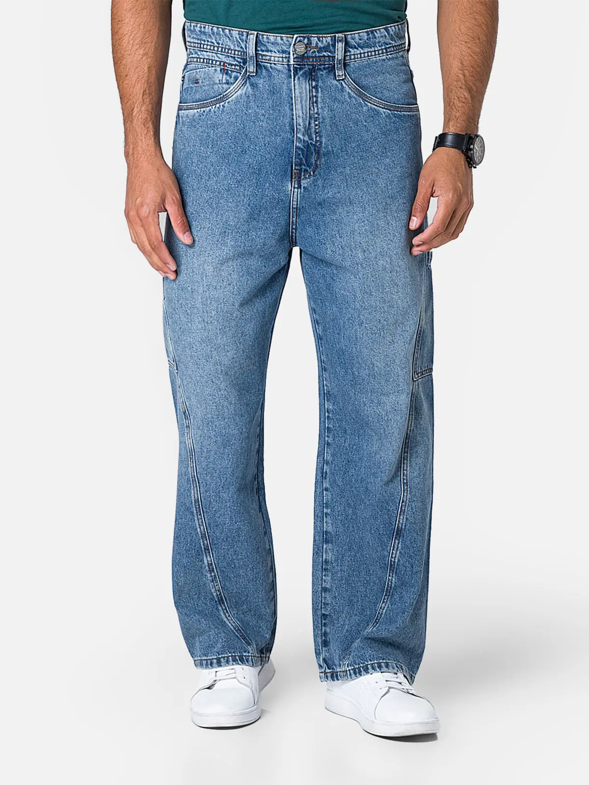 JEANS DENIM BAGGY CARGO HOMBRE PIONIER - 2