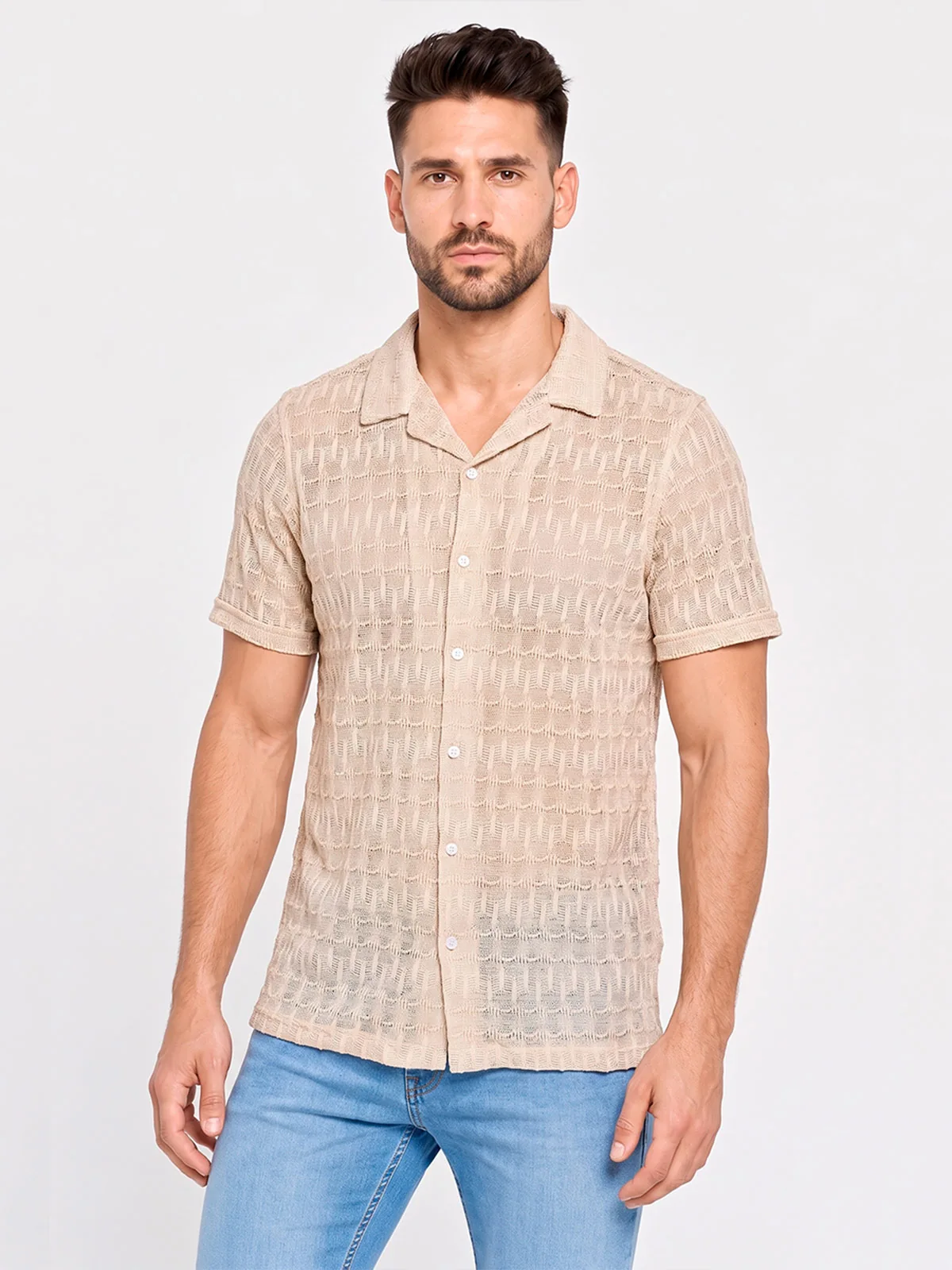 CAMISA MANGA CORTA HOMBRE WOALLANCE MARLOM - 1