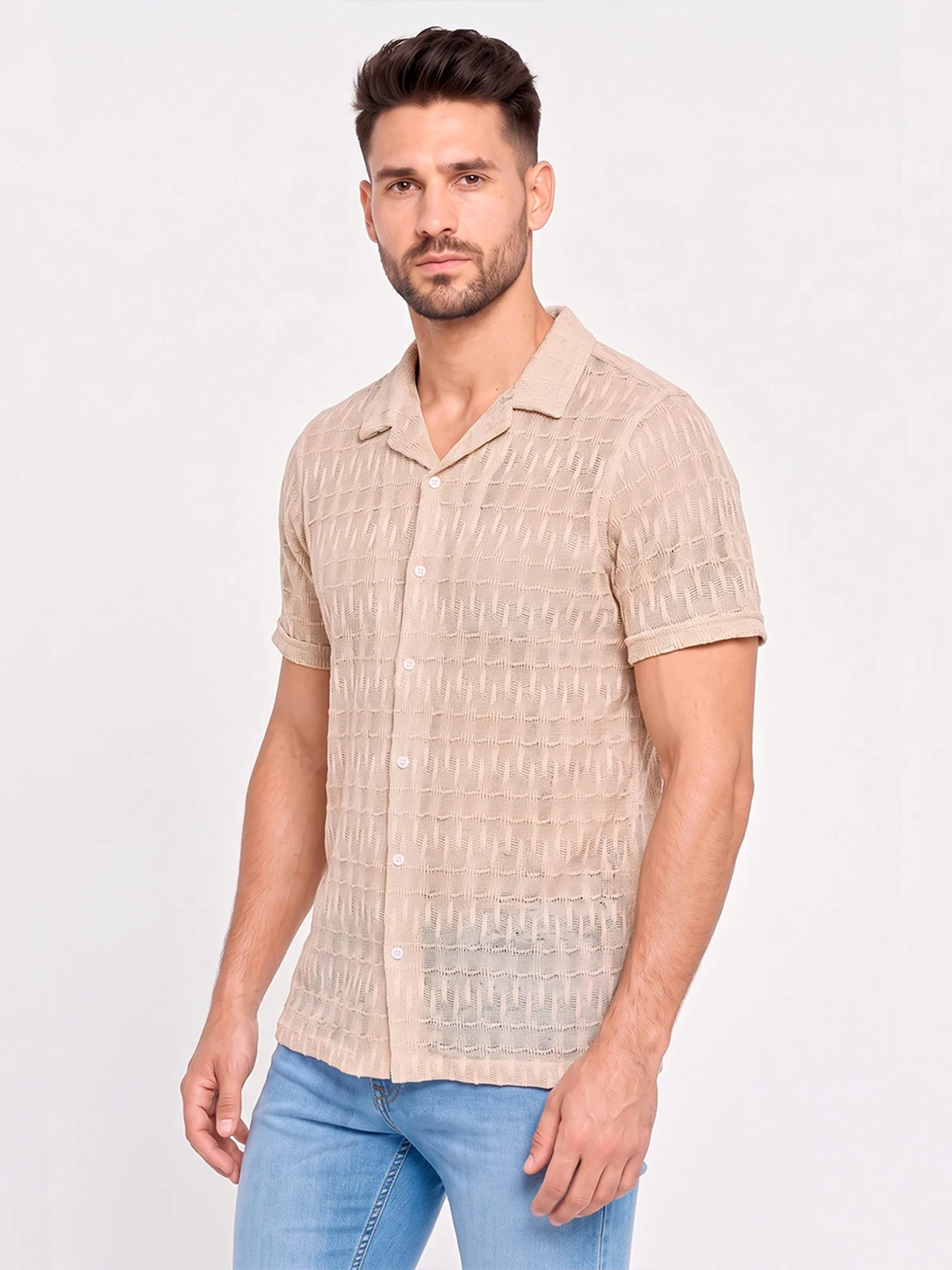 CAMISA MANGA CORTA HOMBRE WOALLANCE MARLOM - 4