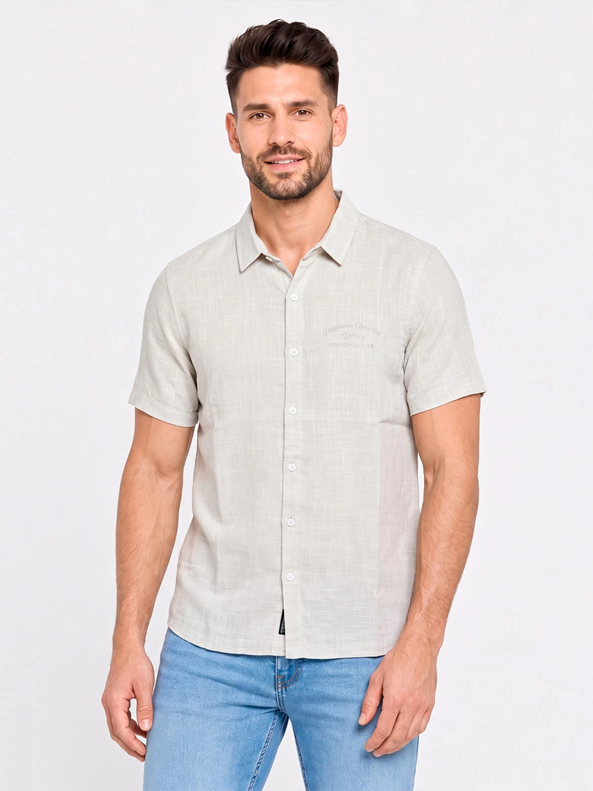 CAMISA MANGA CORTA HOMBRE WOALLANCE NAPOLI - 1