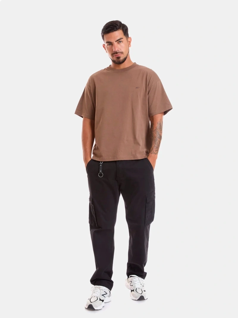PANTALON ALGODÓN CARGO HOMBRE METAL JEANS NEGRO ALESSIO - 4