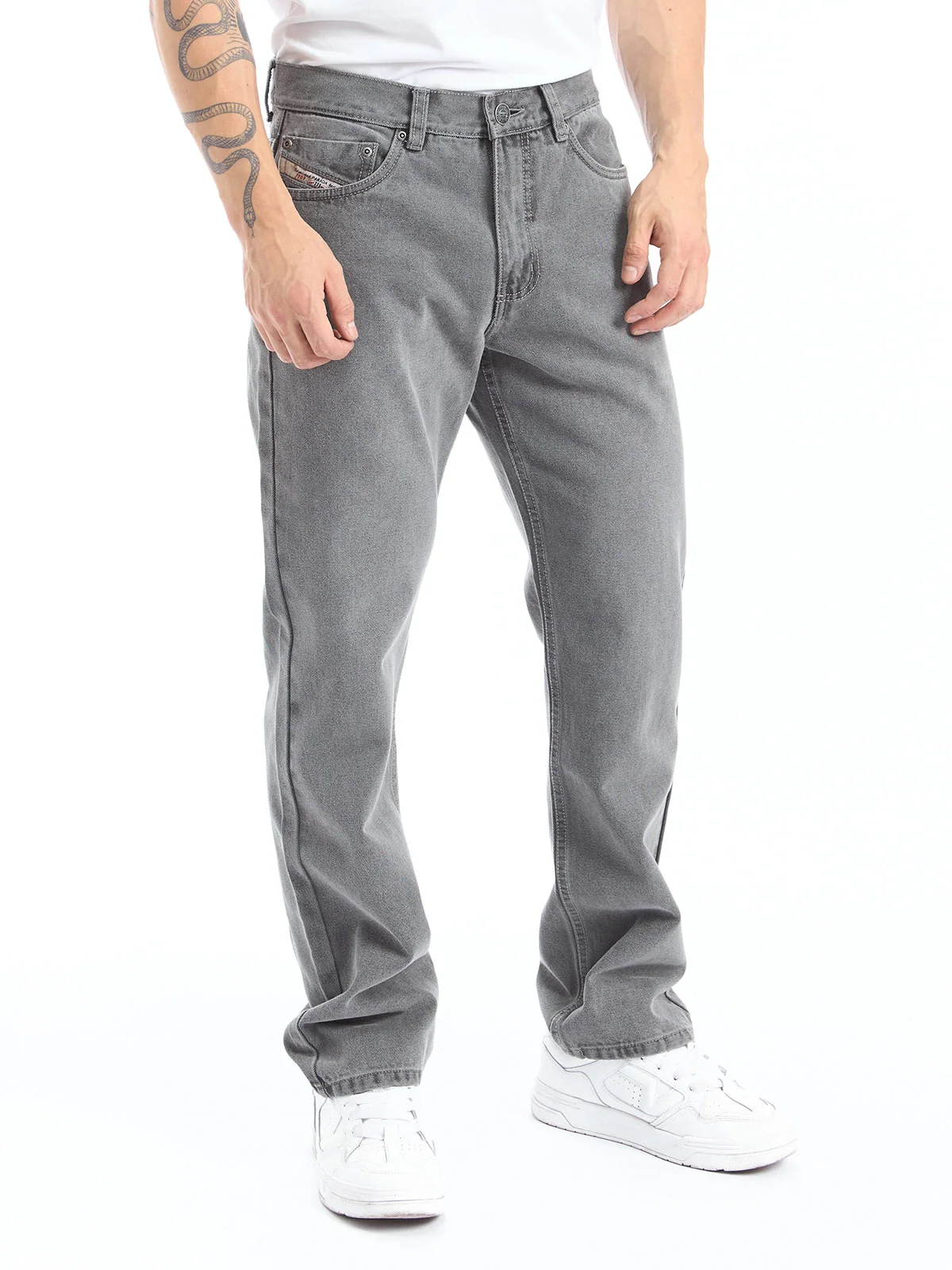 JEANS ALGODÓN RECTO HOMBRE PARADA 111 GRIS FRANCO - 4