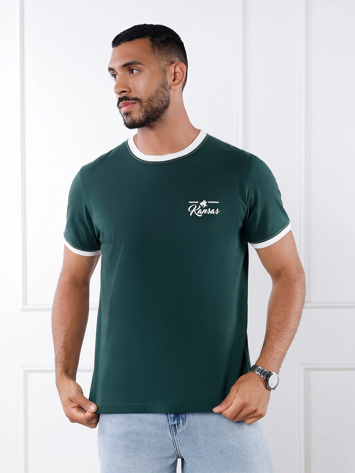 POLO MANGA CORTA ALGODÓN HOMBRE KANSAS MILAN - 1