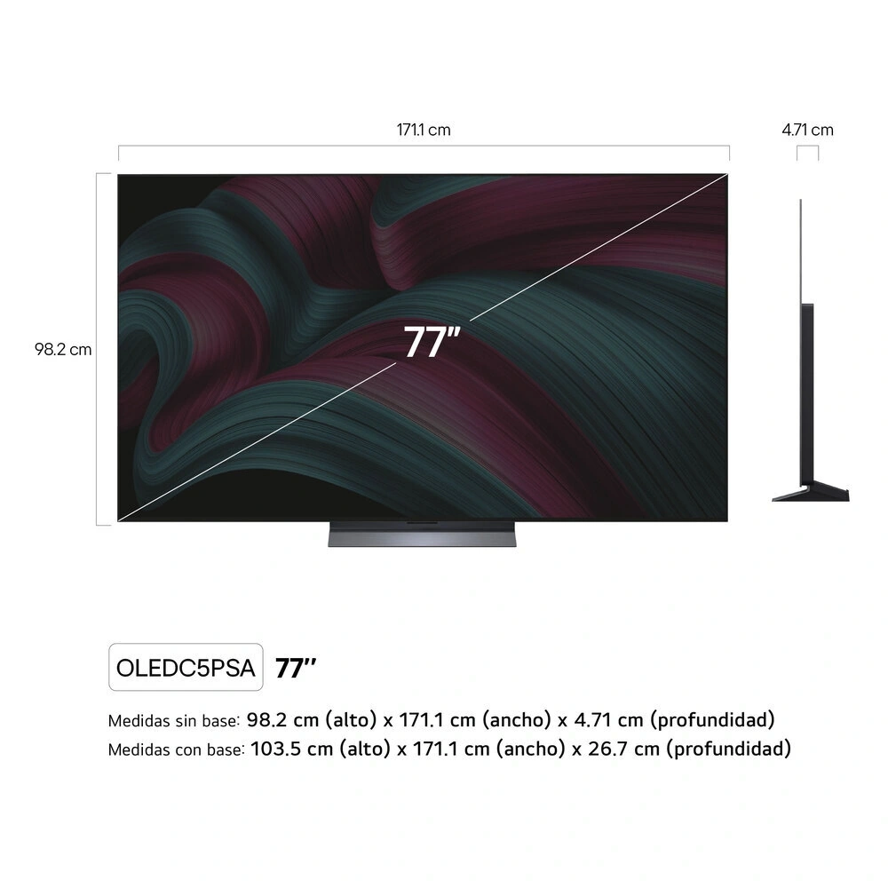 TELEVISOR SMART TV LG OLED evo 4k 77" OLED77C5PSA CON THINQ AI - 3