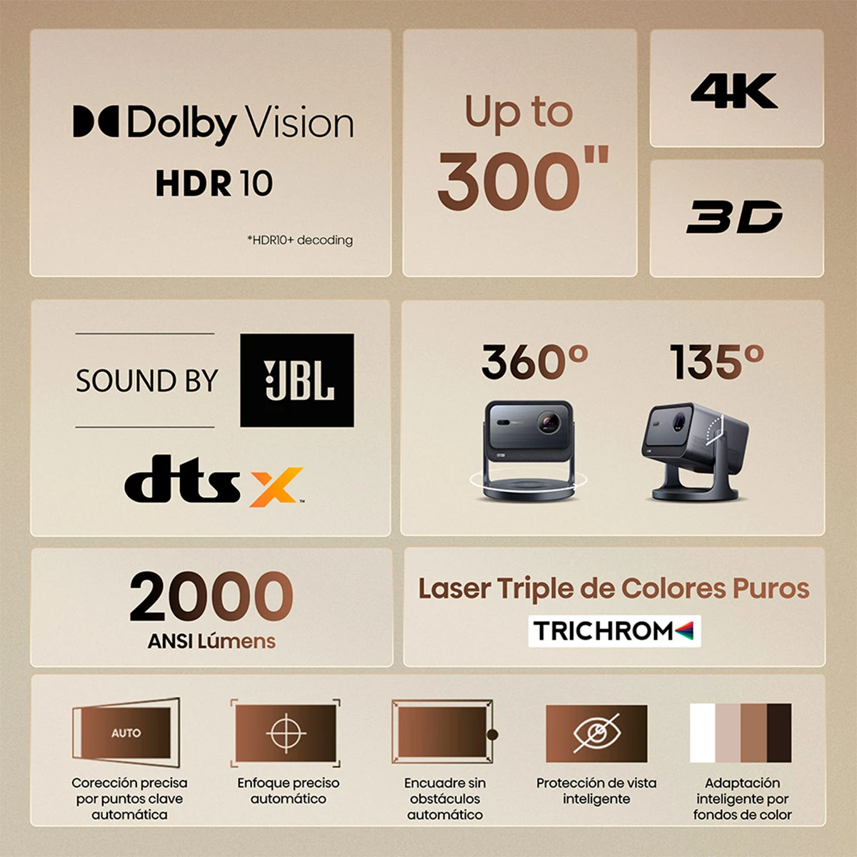PROYECTOR HISENSE 4K UHD C2 2000 LÚMENES - 5