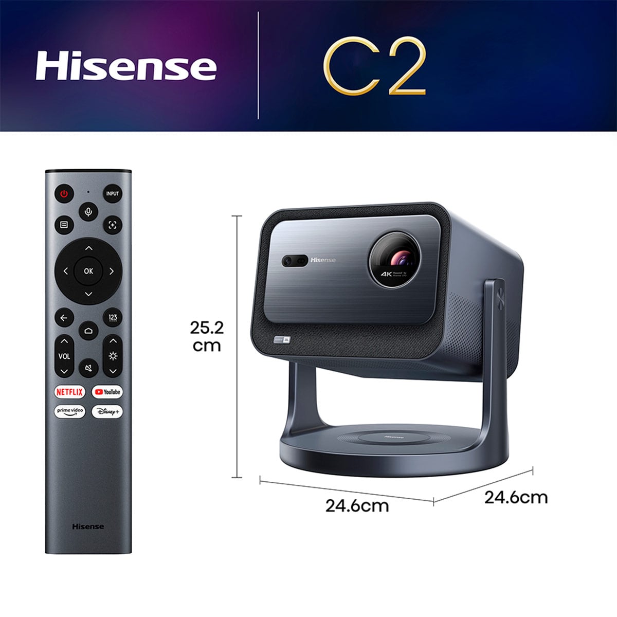 PROYECTOR HISENSE 4K UHD C2 2000 LÚMENES - 6