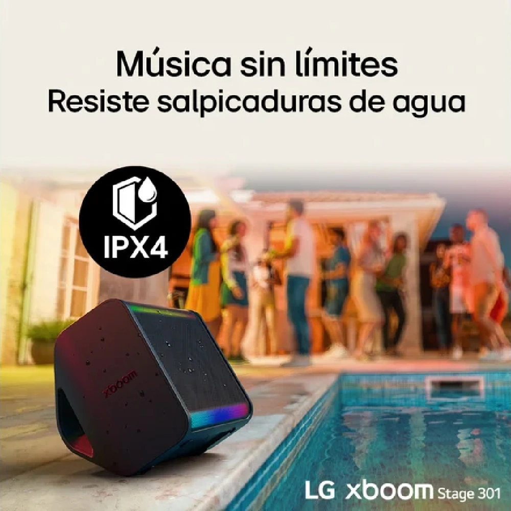 PARLANTE LG XBOOM STAGE 301 120W PORTÁTIL 12 HRS BATERÍA HRS IPX4 (2025) - 10