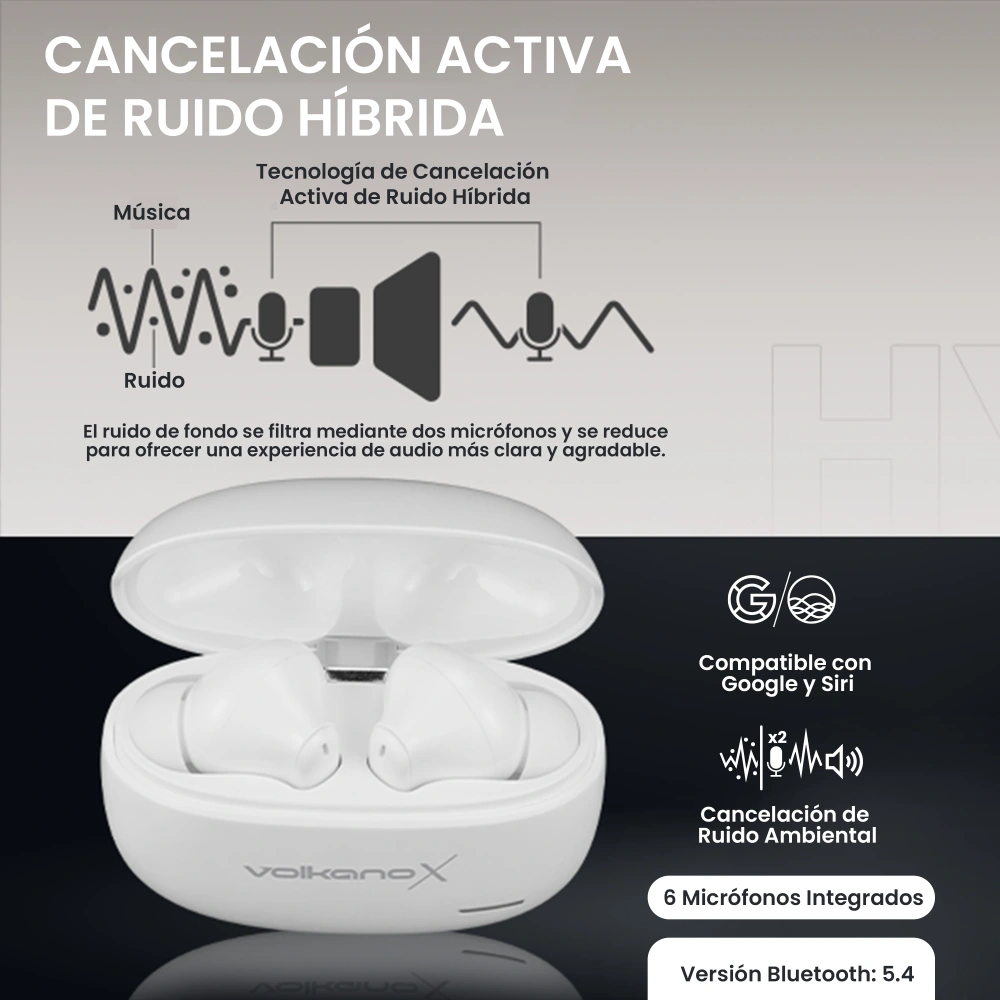 AUDÍFONOS VOLKANO IN EAR VXT200S BLUETOOTH - 2