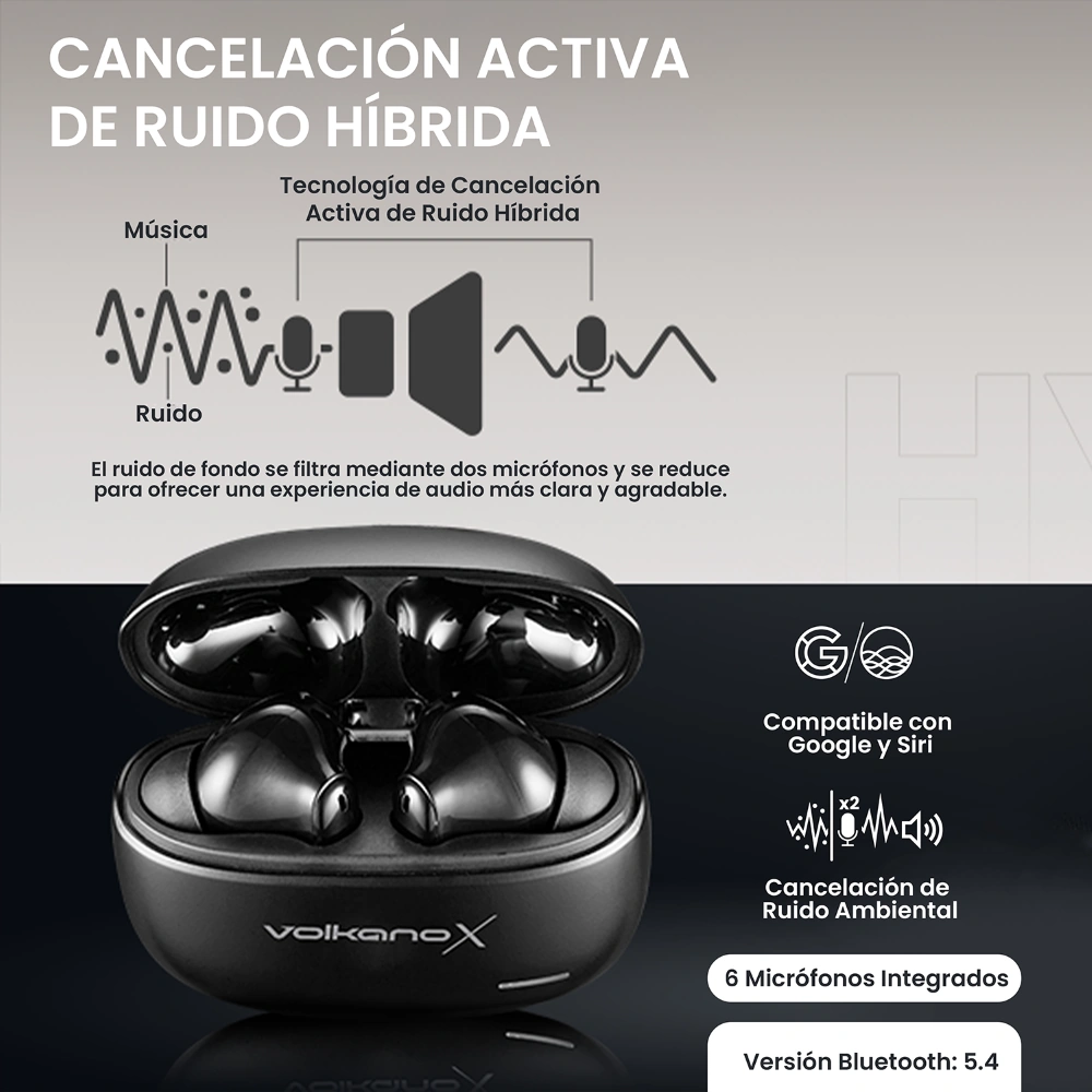 AUDÍFONOS VOLKANO IN EAR VXT200S BLUETOOTH - 2