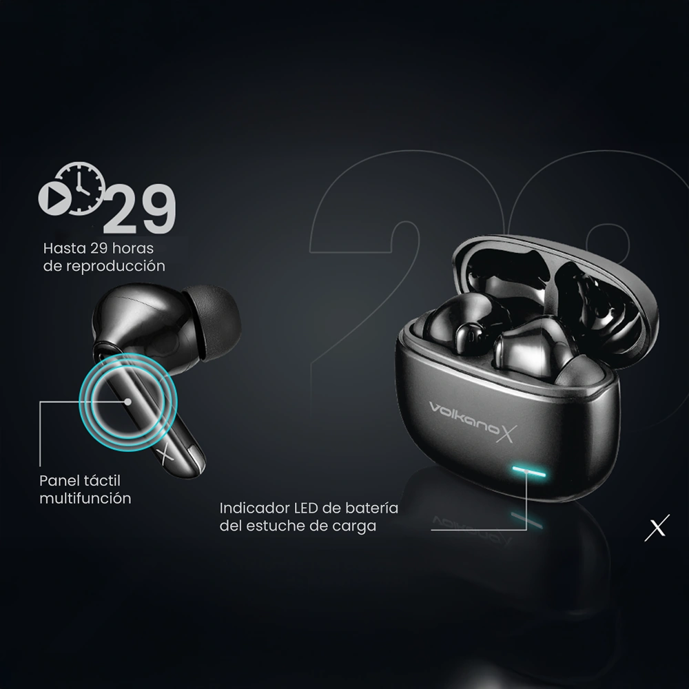AUDÍFONOS VOLKANO IN EAR VXT200S BLUETOOTH - 3