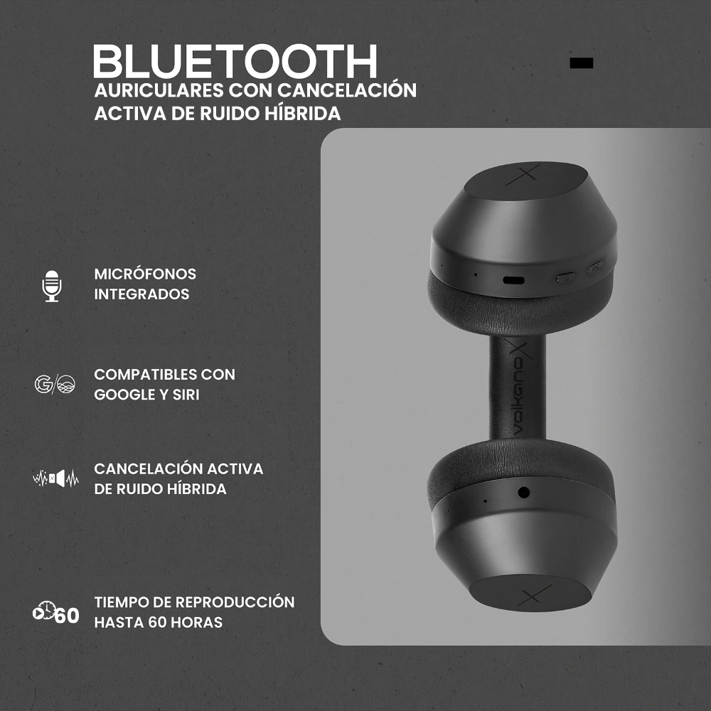 AUDÍFONOS VOLKANO ON EAR H400 BLUETOOTH - 3