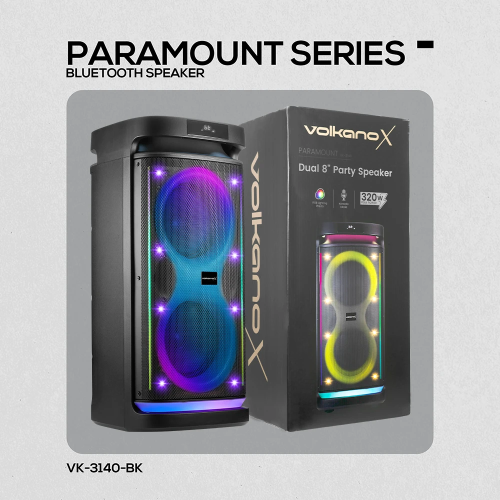 PARLANTE BLUETOOTH VOLKANO X PARAMOUNT SERIES 8 PARTY SPEAKER - 6