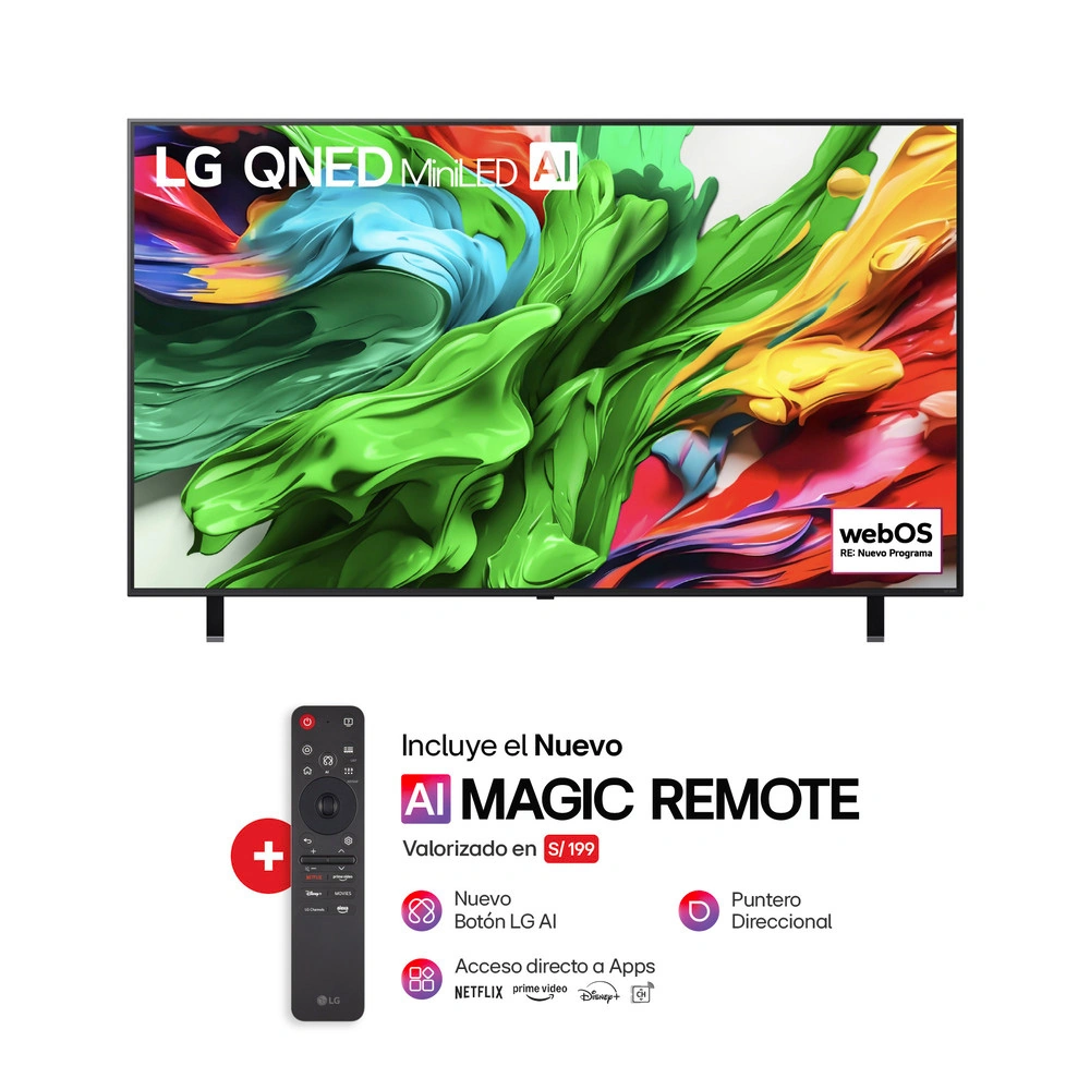 TELEVISOR QNED MINI LED 4K 75" 75QNED85ASG CON THINQ AI LG - 1