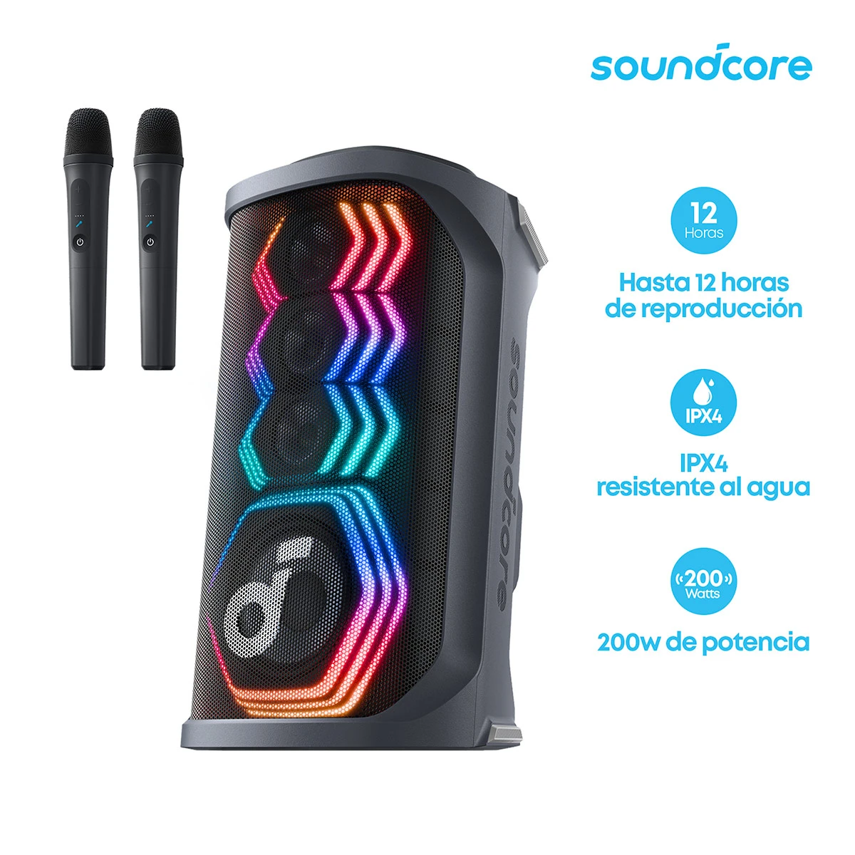 PARLANTE BLUETOOTH SOUNDCORE RAVE 3S 200W - 1