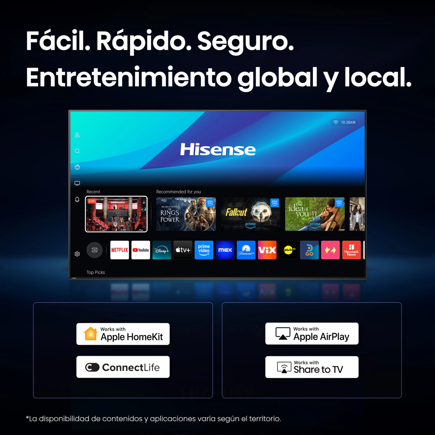 TELEVISOR SMART TV HISENSE FULL HD 50” 50Q4SV - 6