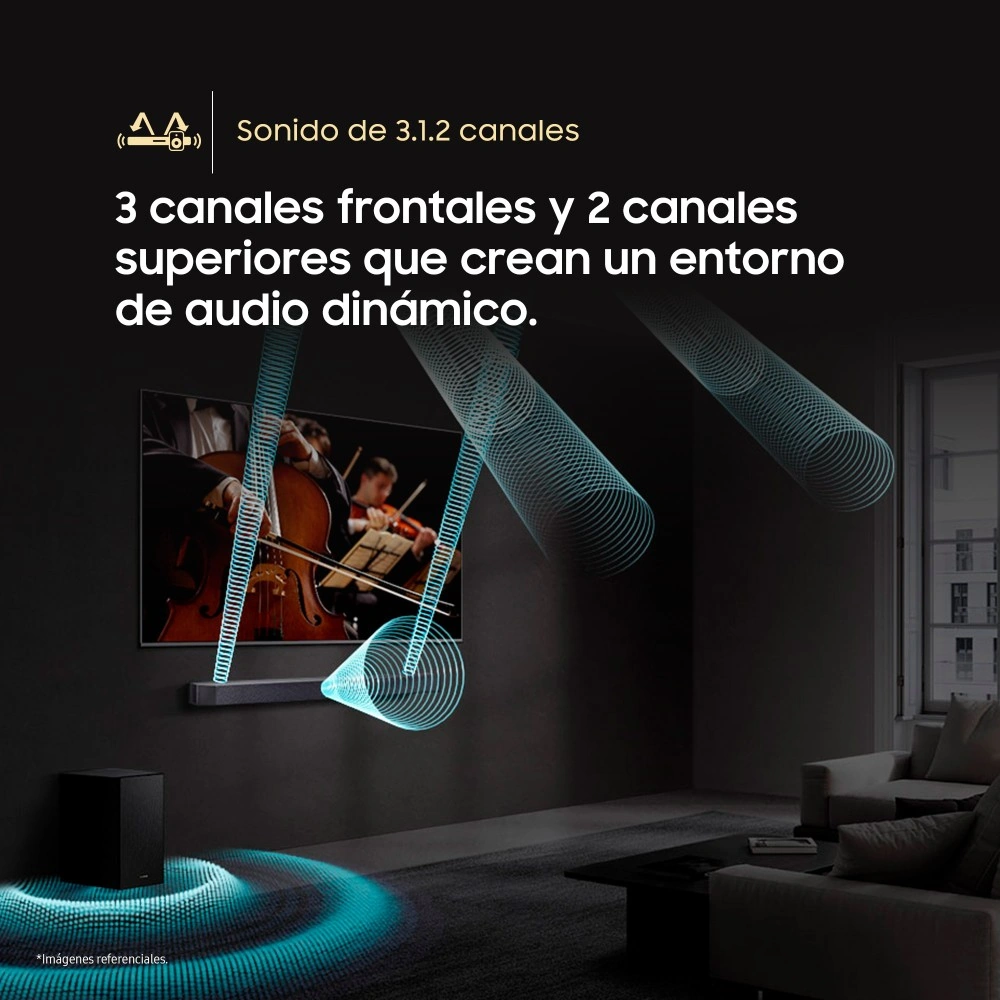 SOUNDBAR SAMSUNG SERIE Q 3.1.2 CH. Q600F (2025) - 5