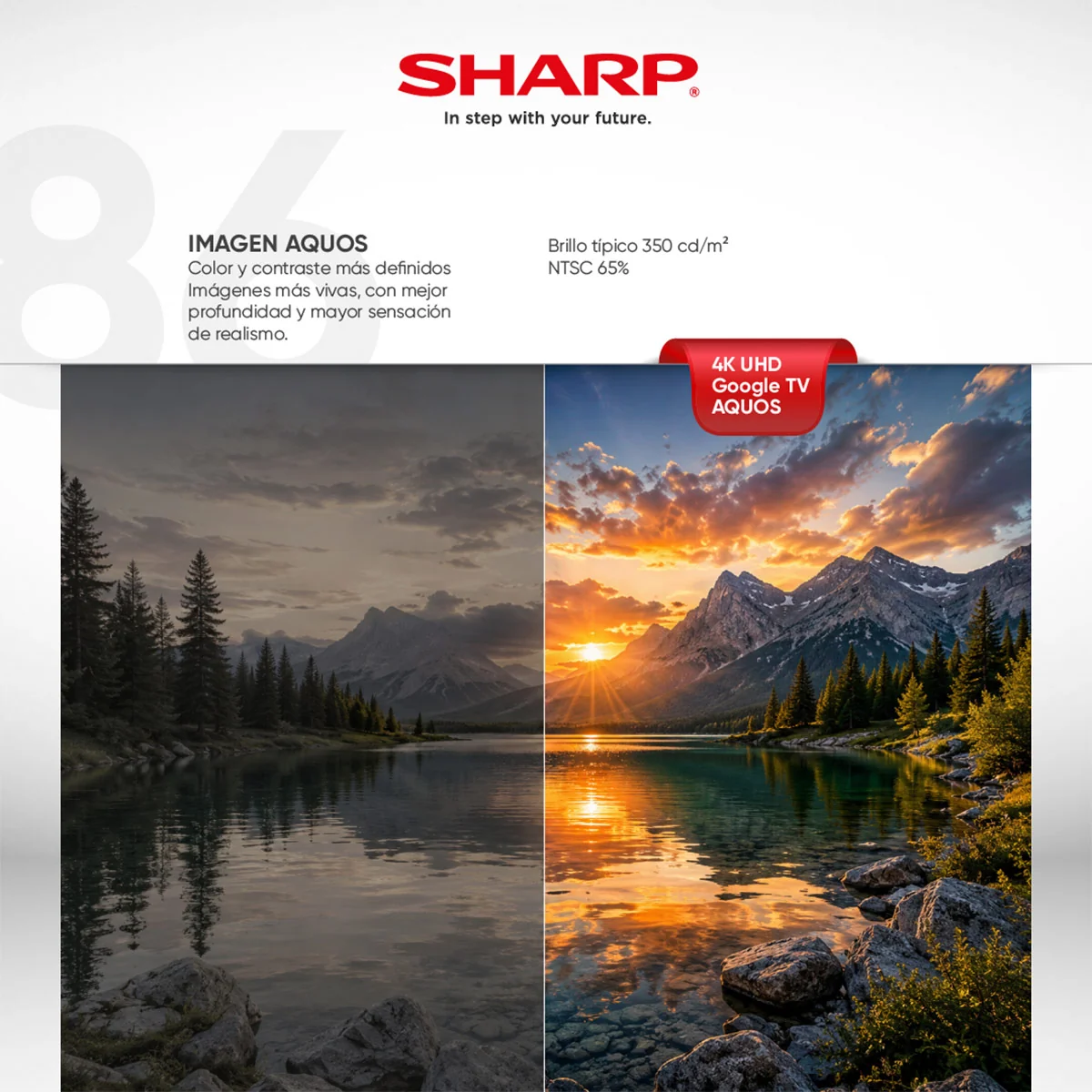 TELEVISOR SMART TV SHARP 4K ULTRA HD 86” 4T-C86GL4060L - 4