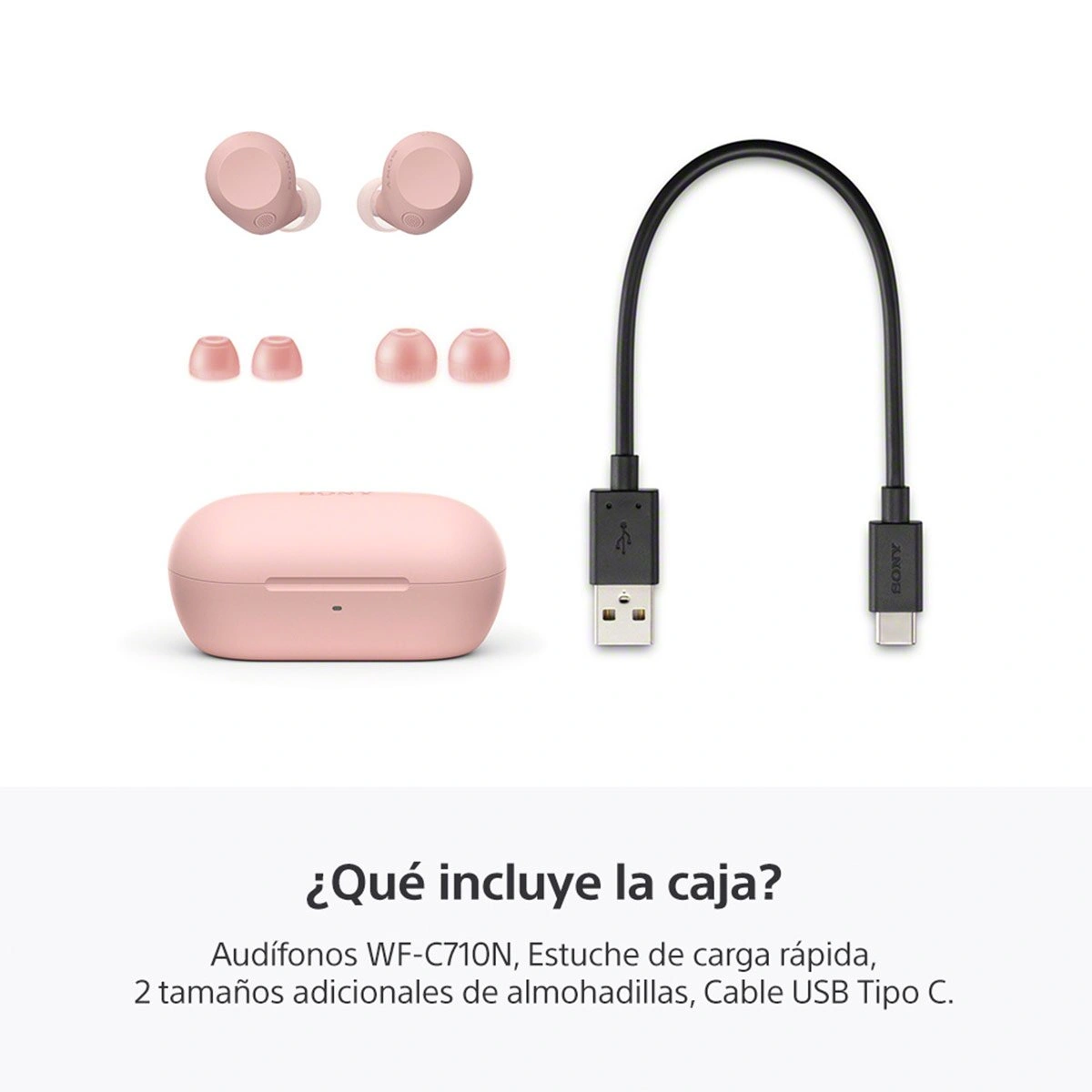 AUDÍFONOS SONY IN EAR WF-C710N ROSADO - 11