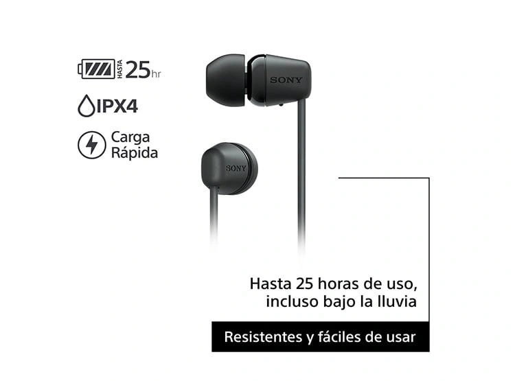 AUDÍFONOS SONY IN-EAR WI-C100 BLUETOOTH - 2