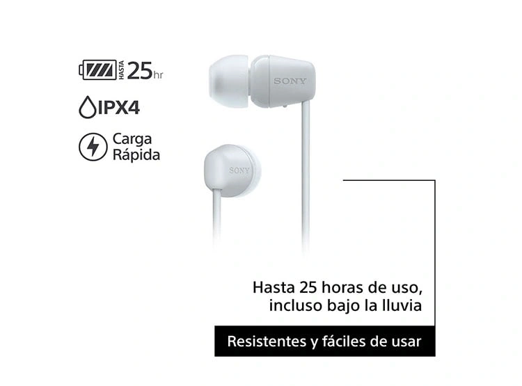 AUDÍFONOS SONY IN-EAR WI-C100 BLUETOOTH - 2