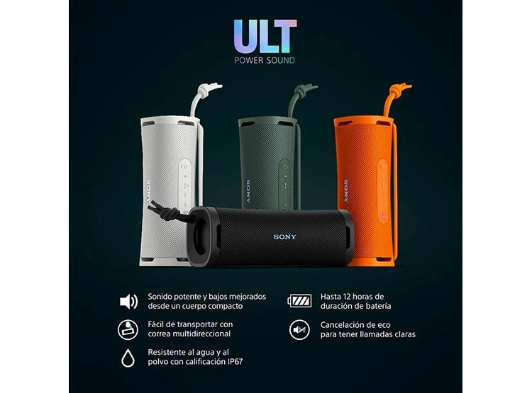 PARLANTE BLUETOOTH SONY SRS-ULT10 PORTÁTIL ULT FIELD 1 NEGRO - 2