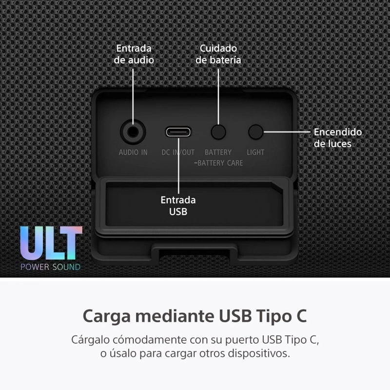 PARLANTE PORTÁTIL SONY SRS-ULT50/BZLA NEGRO - 12