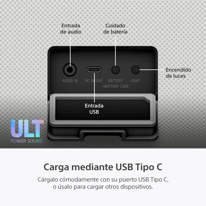 PARLANTE PORTÁTIL SONY SRS-ULT50/BZLA NEGRO - 12