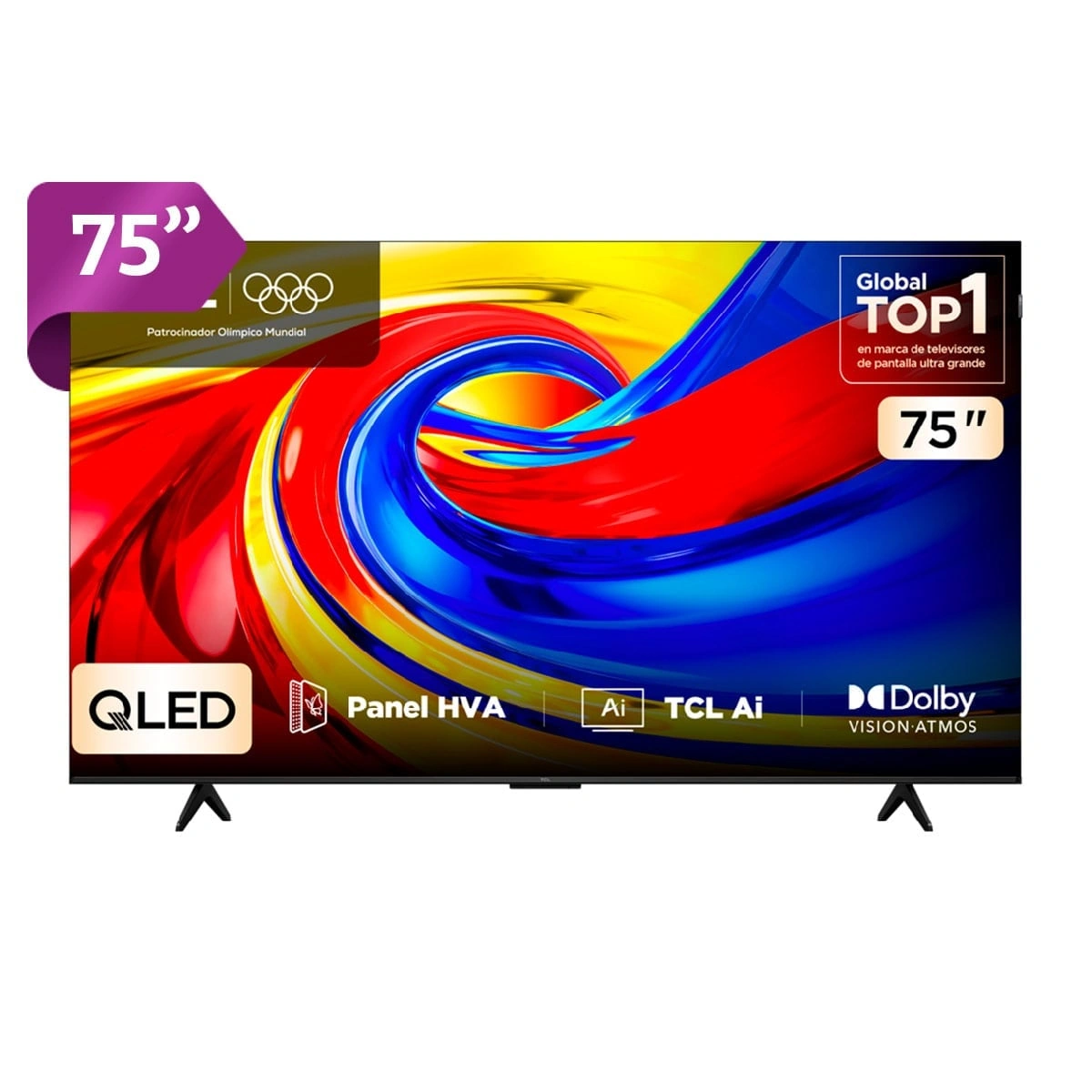 TELEVISOR SMART TV TCL 4K ULTRA HD 75" QLED 75P7L - 1