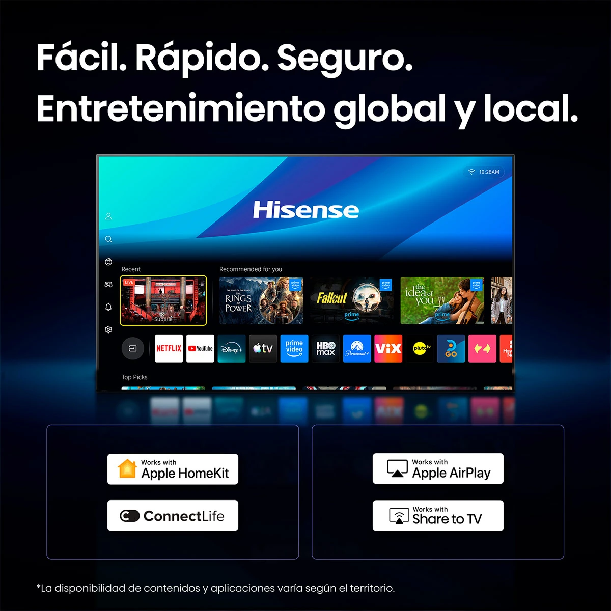 TELEVISOR SMART TV HISENSE 4K ULTRA HD 65” 65QD5SV - 6