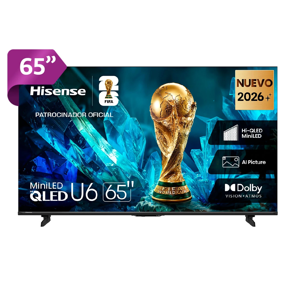TELEVISOR SMART TV HISENSE 4K ULTRA HD 65” 65U6ESG - 1