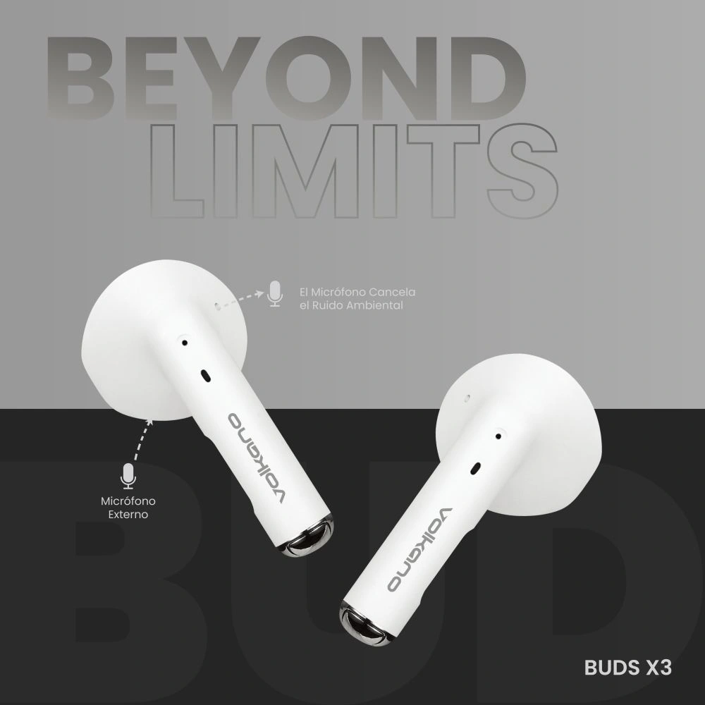 AUDÍFONOS IN EAR VOLKANO SERIE BUDS X3 TWS CON ENC - 2