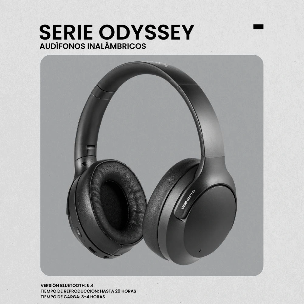 AUDÍFONOS OVER EAR VOLKANO ODYSSEY AUDIFONOS BLUETOOTH CON ANC - 3