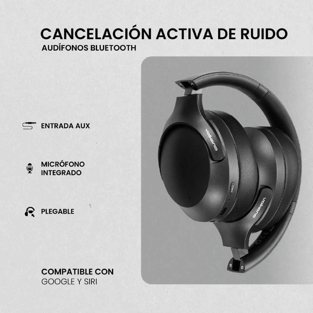 AUDÍFONOS OVER EAR VOLKANO ODYSSEY AUDIFONOS BLUETOOTH CON ANC - 4