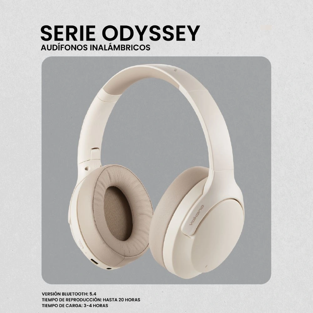 AUDÍFONOS OVER EAR VOLKANO ODYSSEY BLUETOOTH CON ANC - 2