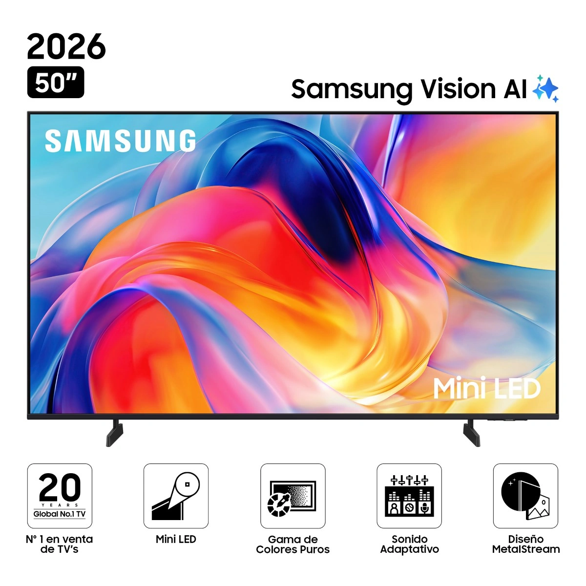 TELEVISOR SMART TV SAMSUNG 4K ACTIVE HDR 50” UN50M70HAGXPE - 2