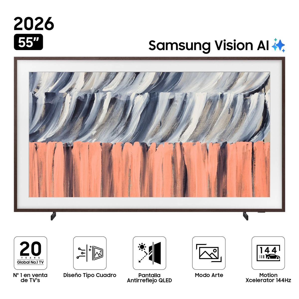 TELEVISOR SMART TV SAMSUNG 4K ACTIVE HDR 55'' THE FRAME BUILT IN LS03HE VISION AI SMART TV (2026) - 1