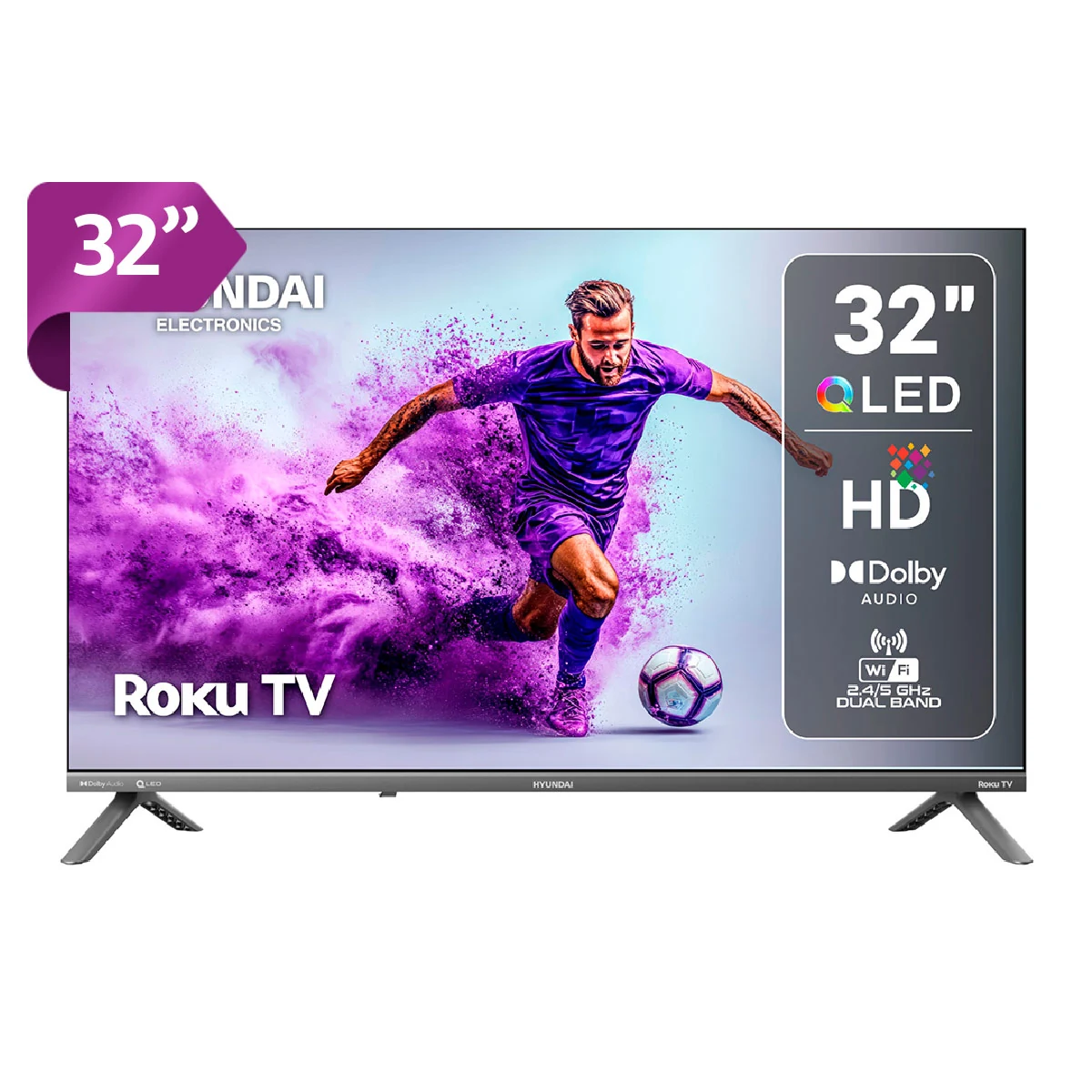 TELEVISOR SMART TV HYUNDAI QLED 32” HYLED3258QR - 1
