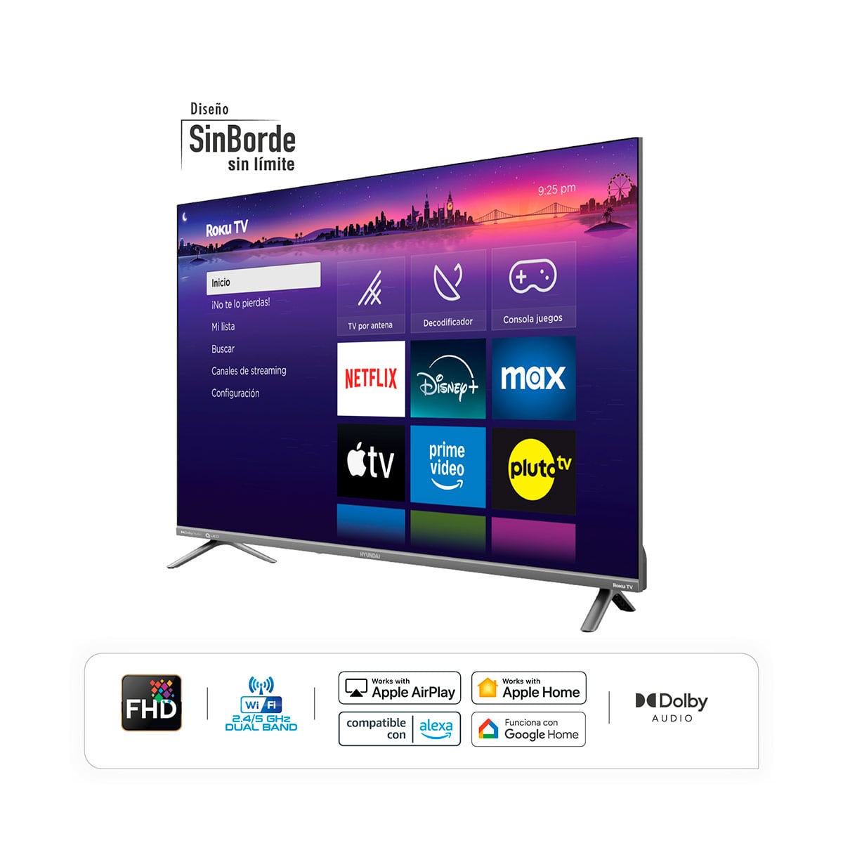 TELEVISOR SMART TV HYUNDAI QLED 43” HYLED4327QR - 3
