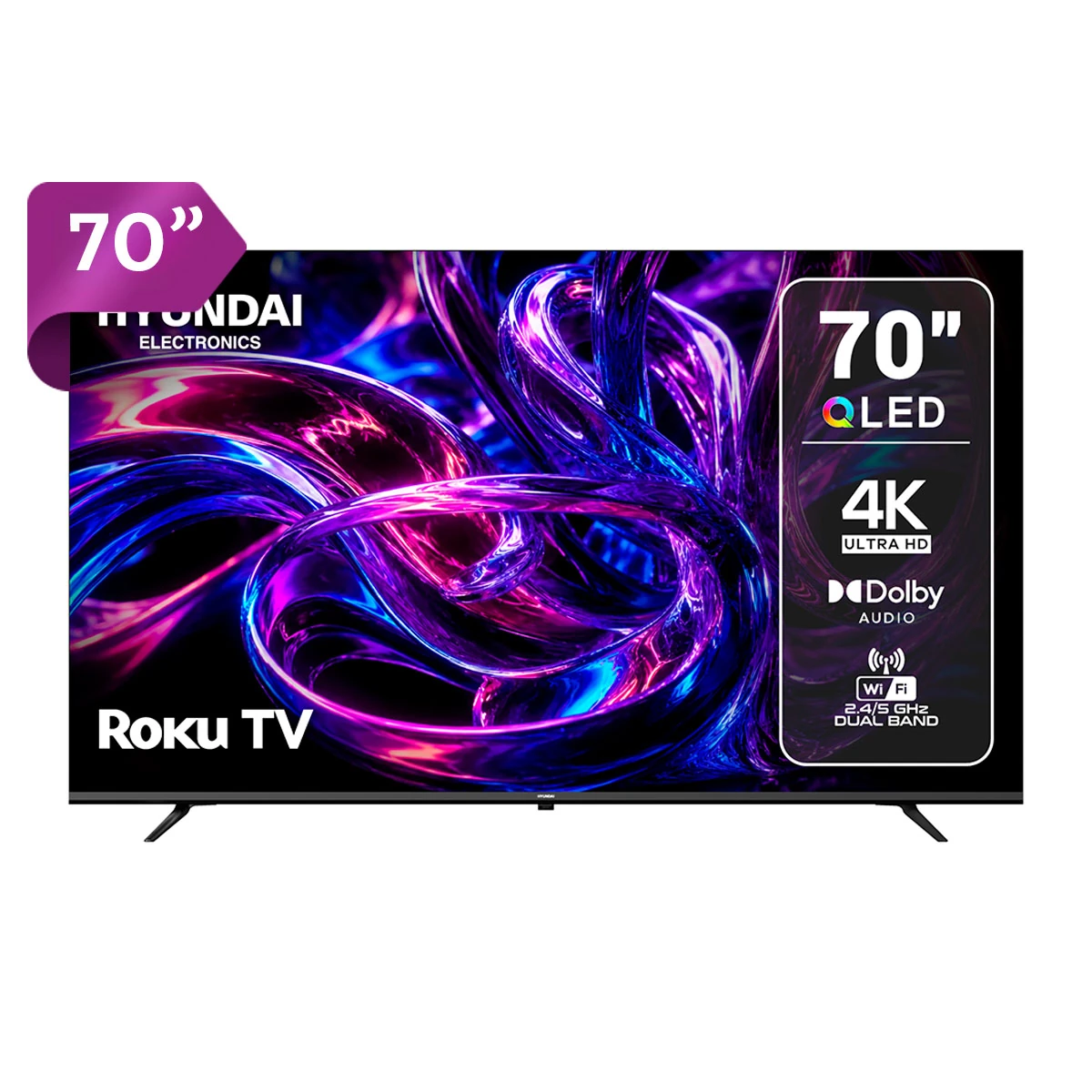 TELEVISOR SMART TV HYUNDAI 4K ULTRA HD 70” HYLED7008QR - 1