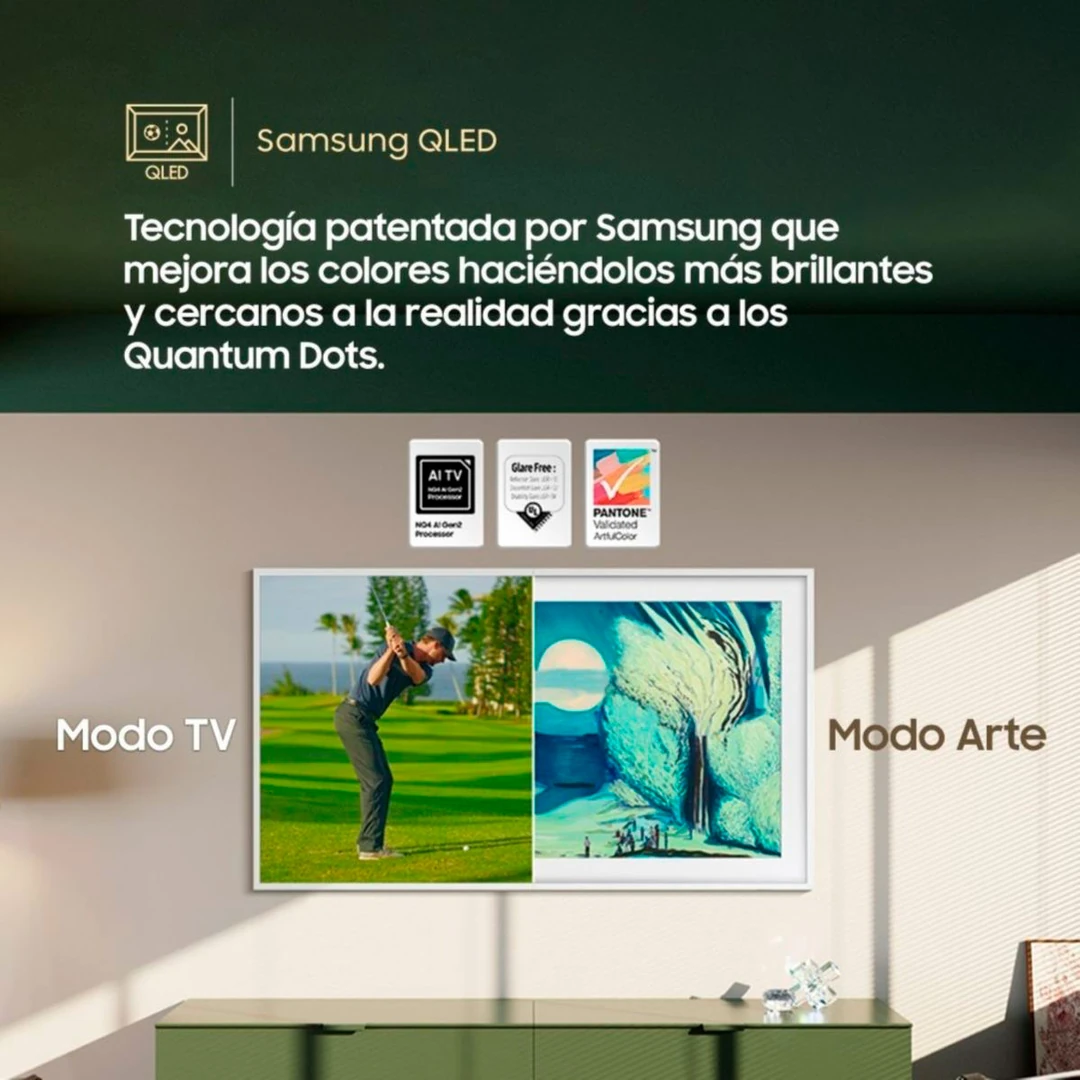 TELEVISOR SMART TV SAMSUNG 4K ACTIVE HDR 65” THE FRAME VISION AI F-QN65LS03F-08 (2025) - 8