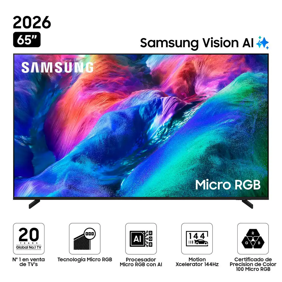 TELEVISOR SMART TV SAMSUNG MICRO RGB R85H 65'' VISION AI (2026) - 1