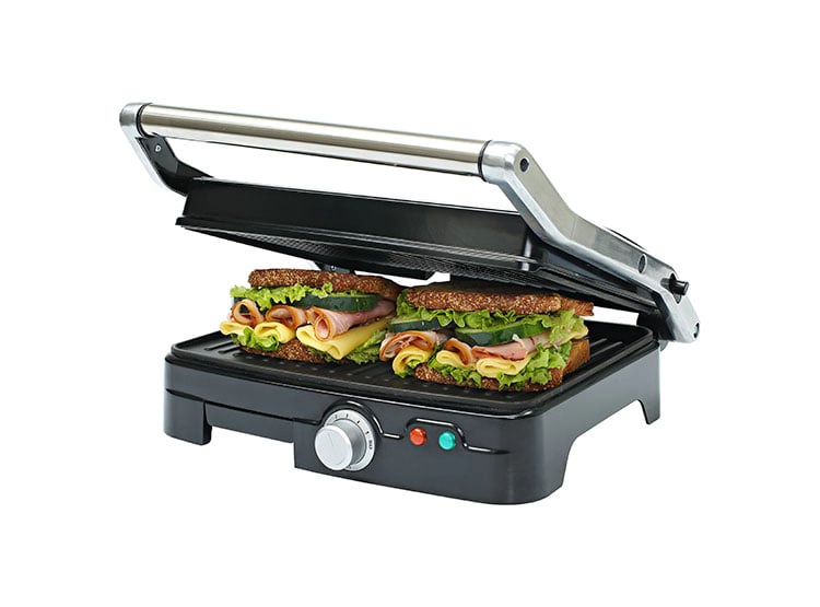 PARRILLA ELÉCTRICA IMACO IG2923 GRILL SANDWICH PANINI PLATEADO - 4