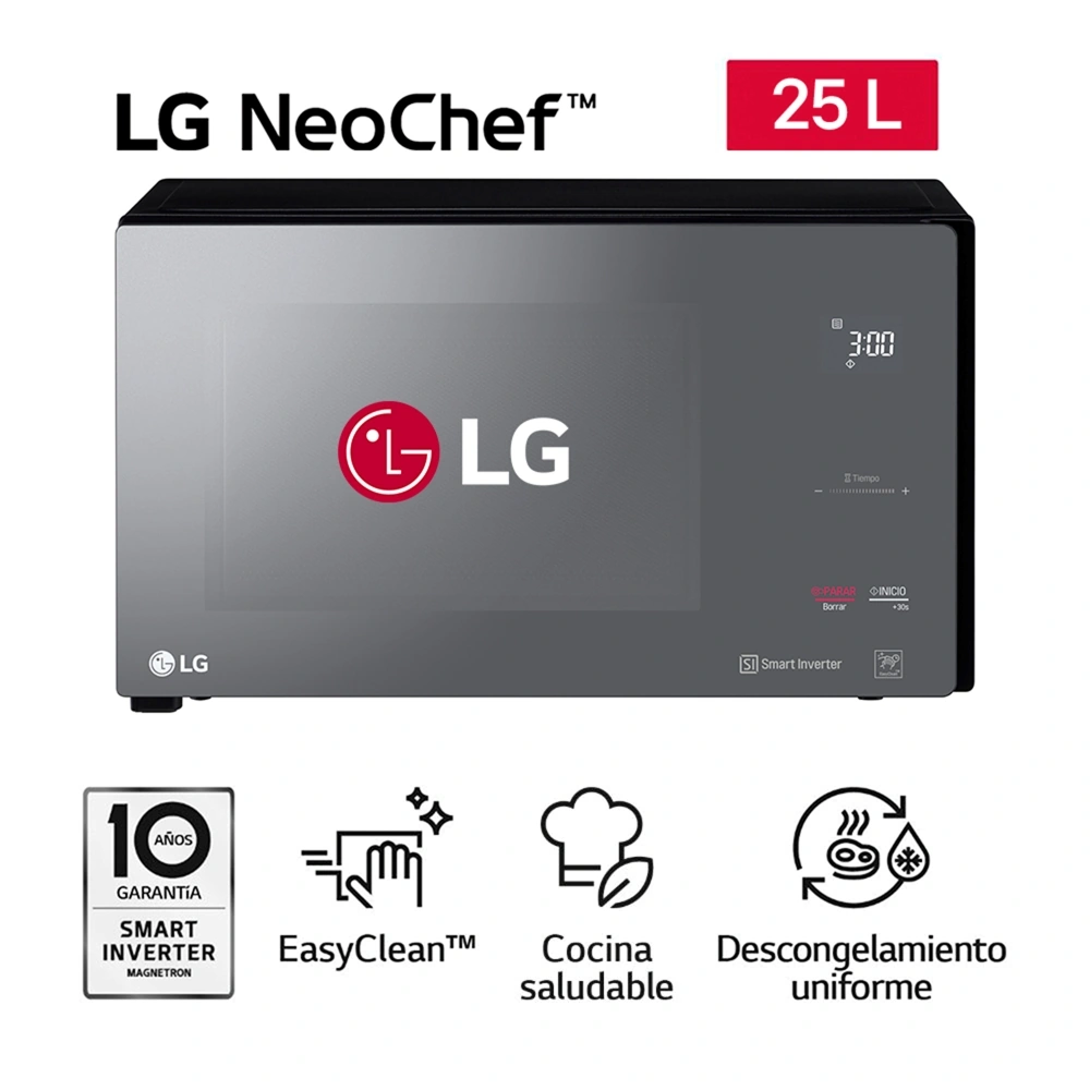 HORNO MICROONDAS LG 25L MS2596DIR EASYCLEAN NEGRO - 1