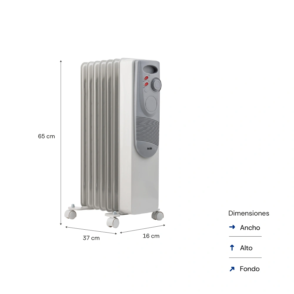 ESTUFA ELÉCTRICA SOLE 3120SOLE1500 DE ACEITE 1500W - 2