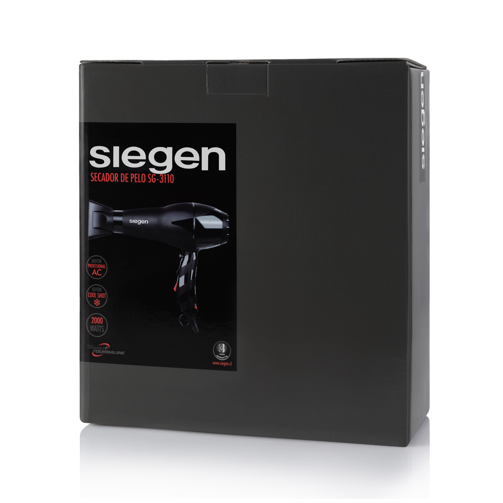 SECADORA CABELLO SIEGEN SG-3110 2000W GENERADOR IONES NEGATIVOS - 6