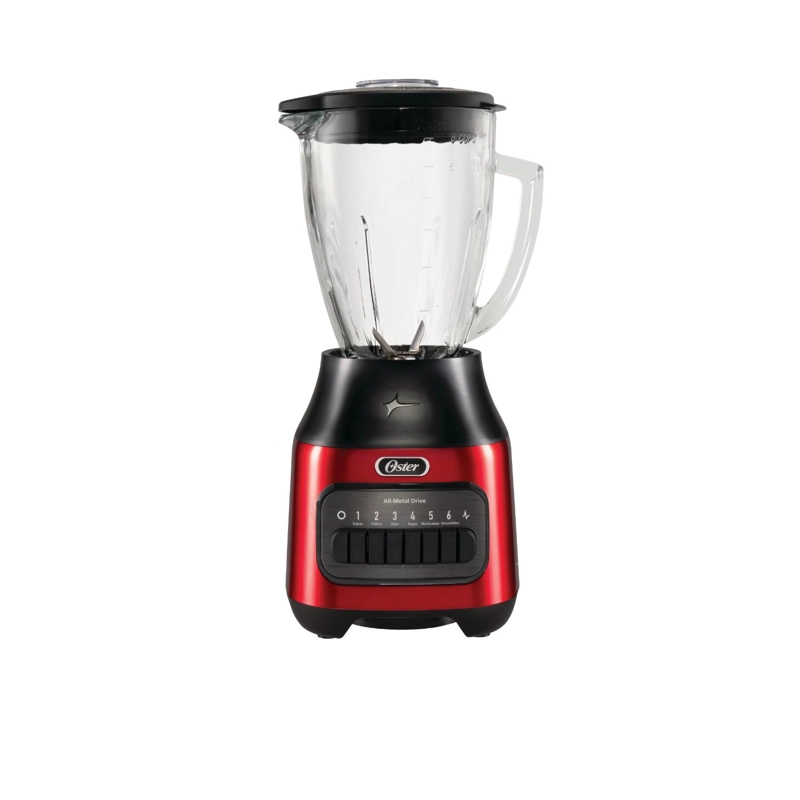 LICUADORA OSTER 6 VELOCIDADES + PULSO CON VASO DE VIDRIO BLSTPEG-CPB ROJA - 1