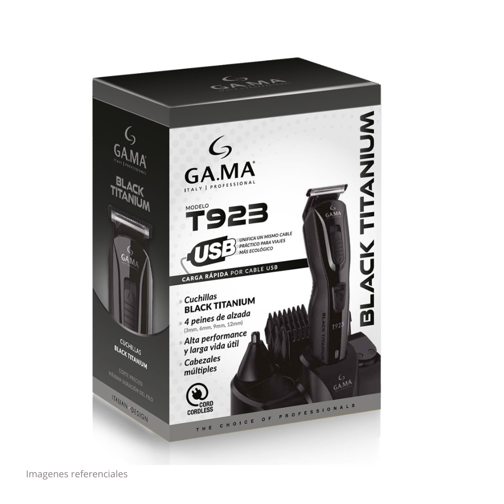 CORTADOR CABELLO GAMA T923 MULTIFUNCIÓN BLACK TITANIUM - 3